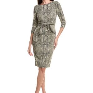 Adrianna Papell Sleeve Snake Print Dress